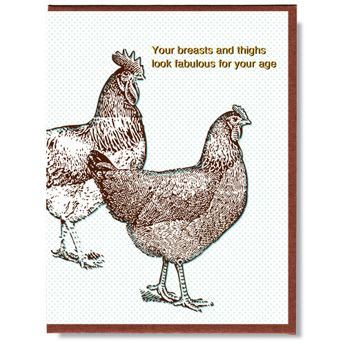 Your Breasts and Thighs - Greeting Card